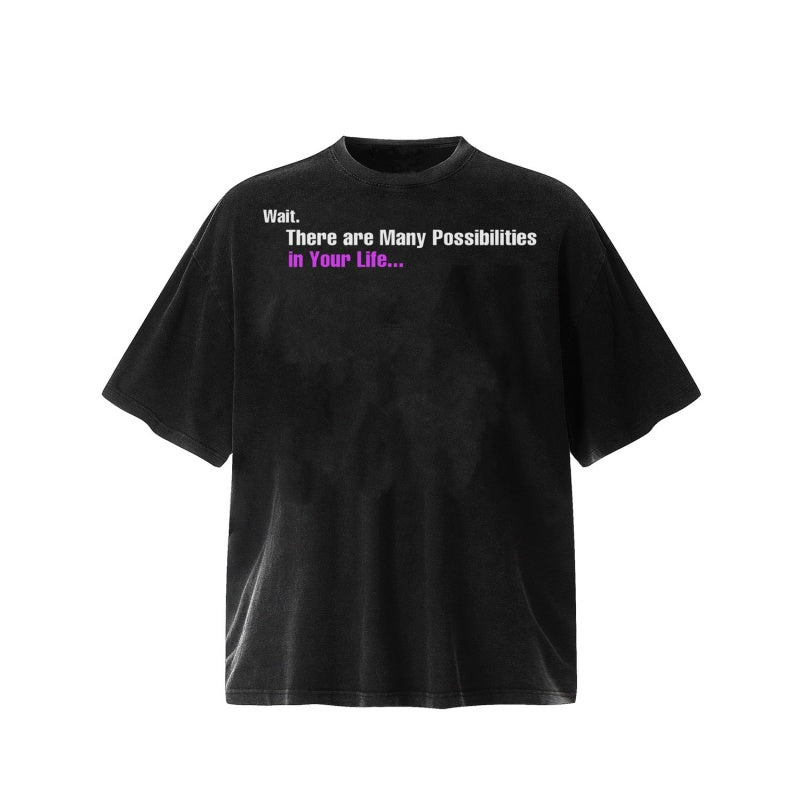 Unisex Vintage T ShirtS WHY NOT" Limited Edition – Available in Black and White. Features heavyweight, washed-and-distressed, high-GSM fabric. High-street short-sleeve tee with an American West Coast street-style aesthetic—blending graffiti and hip-h