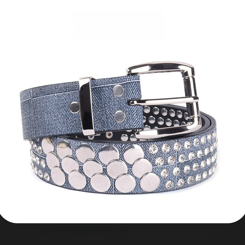 Hip-hop punk rhinestone belt y2k belt punk rock