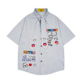 Unisex vintage T-shirt Polo shirt with a stand-up collar