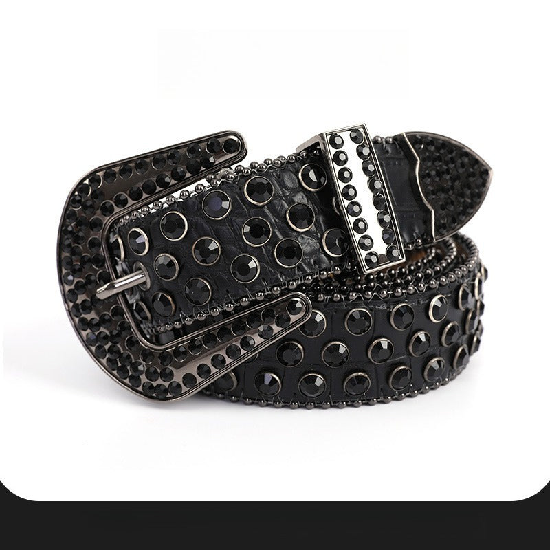 Hip-Hop Punk Rhinestone Belt