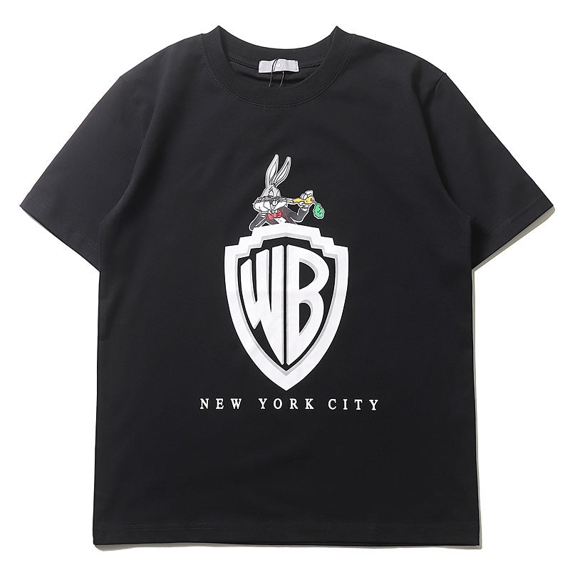 Mens T-shirt Vintage Trendy brand Bugs Bunny cartoon print (as worn by Justin Bieber)