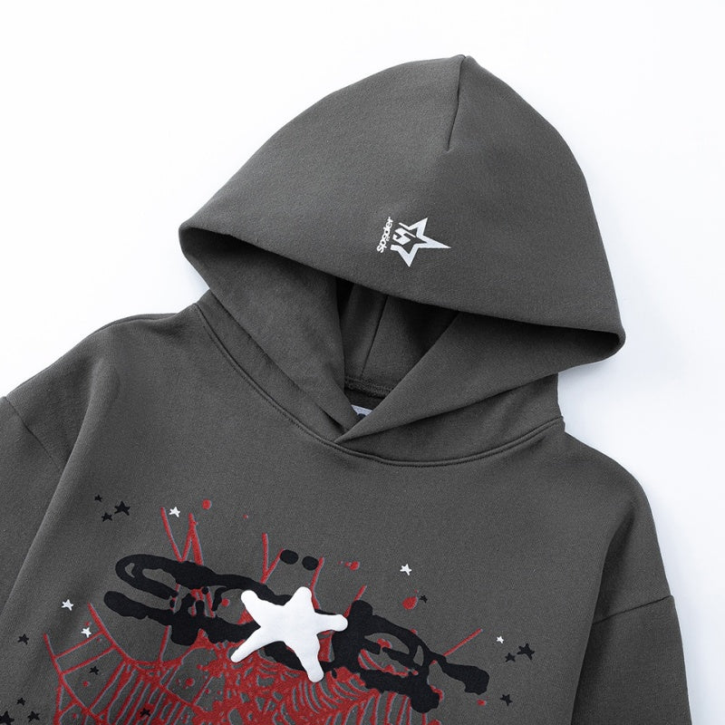 Spiderweb hoodie High-quality pure cotton for autumn and winter