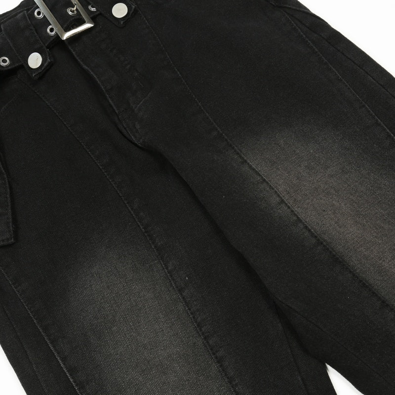 American-style streetwear harem pants Dark Wash Gradient Shadow Denim Trousers