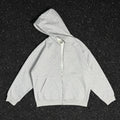 Unisex Vintage Hoodie SAINT MICHAEL CHO Heather Grey American-style "Clean Fit" Zip-up Hoodie — Heavyweight, oversized silhouette offering a relaxed vibe, perfect for layering.