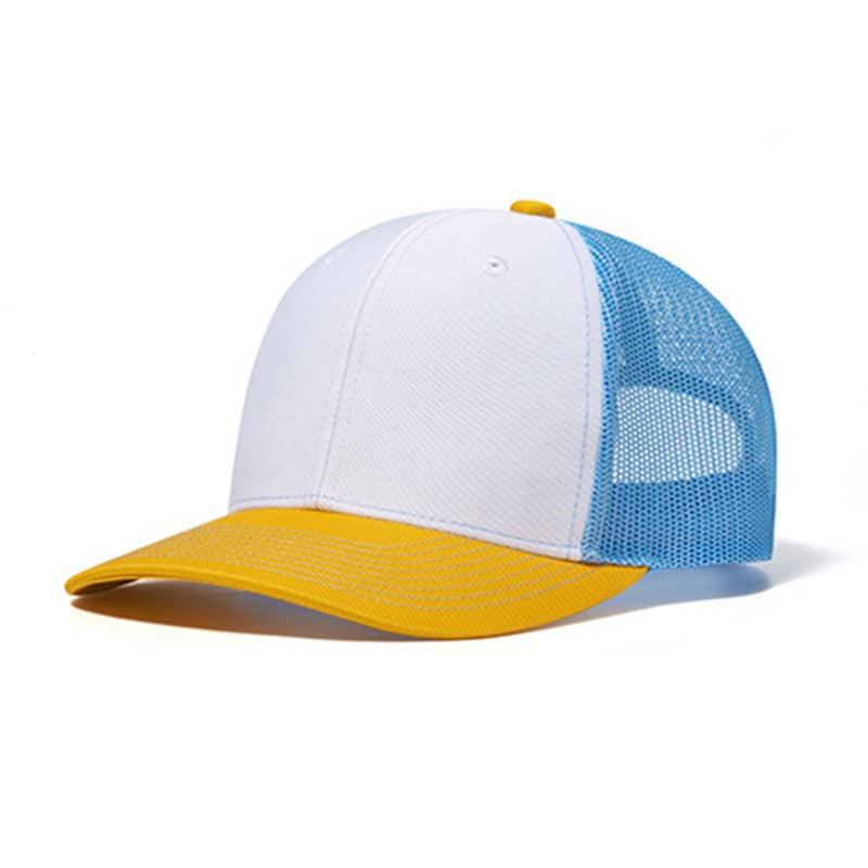 Trendy flat brimmed snapback hatssunshade net hat