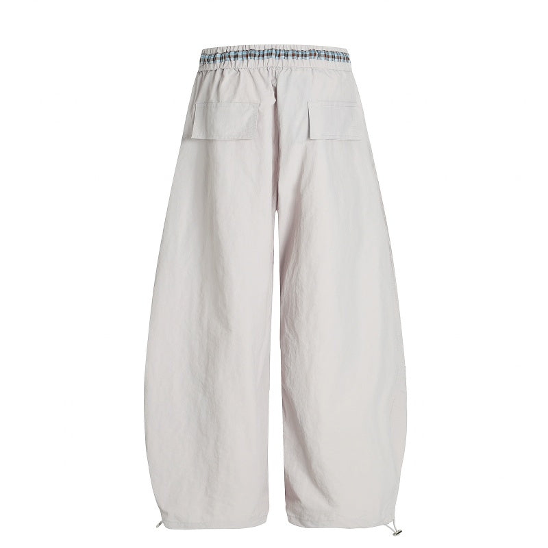 American-style streetwear harem pants Stitched Trim Barrel Parachute Bottoms