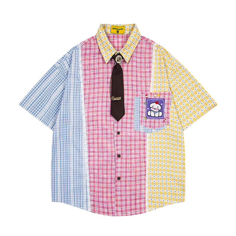 Unisex vintage T-shirt Polo shirt with a stand-up collar