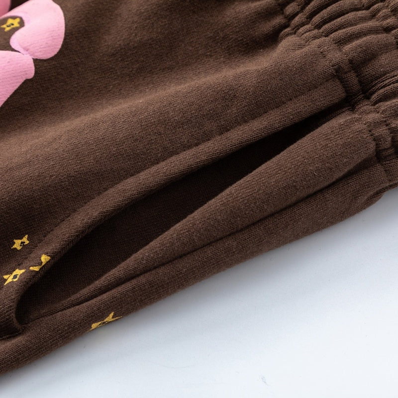 Spiderweb hoodie & sweatpants 2 piece set High-quality pure cotton for autumn and winter