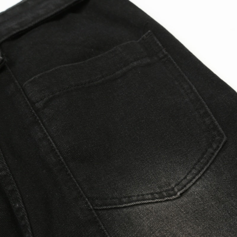 American-style streetwear harem pants Dark Wash Gradient Shadow Denim Trousers