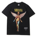 Mens T-shirt Vintage American-style Nirvana Angel Rock