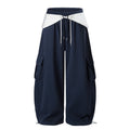 American-style streetwear harem pants Contrast Wrap Waist Letter Graphic Cargo Curved Bottoms