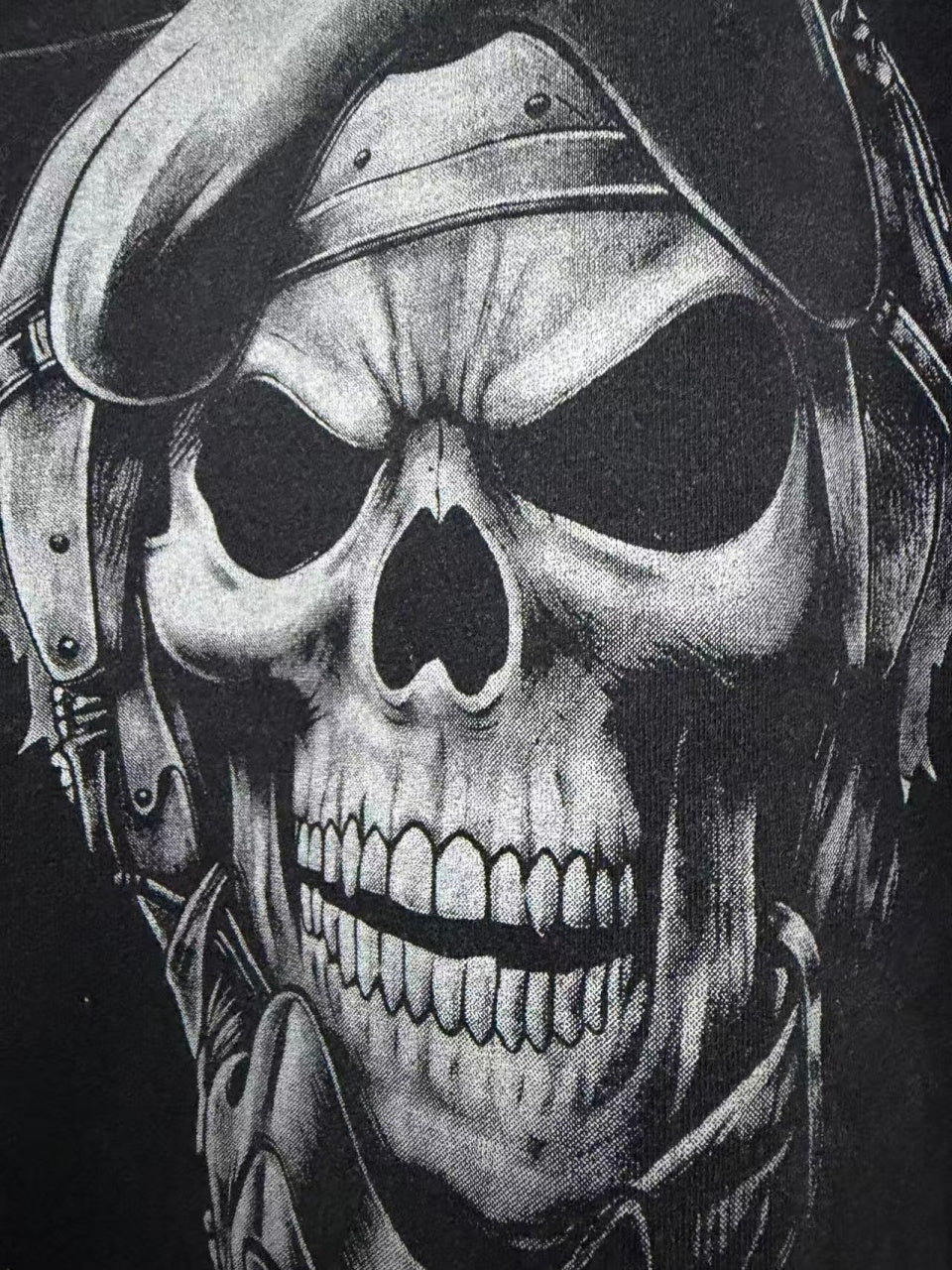 Vintage style washed summer wear T shirt Skull