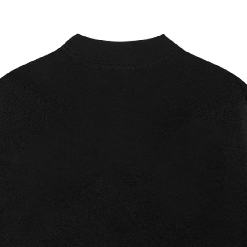 ERD Long sleeved shirt Cropped Streetwear Top Worn-effect Portrait & Letter Graphic