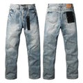Purple brand Jeans High-quality pure cotton streetwear trousers Rhinestone-embellished loose straight-leg trousers