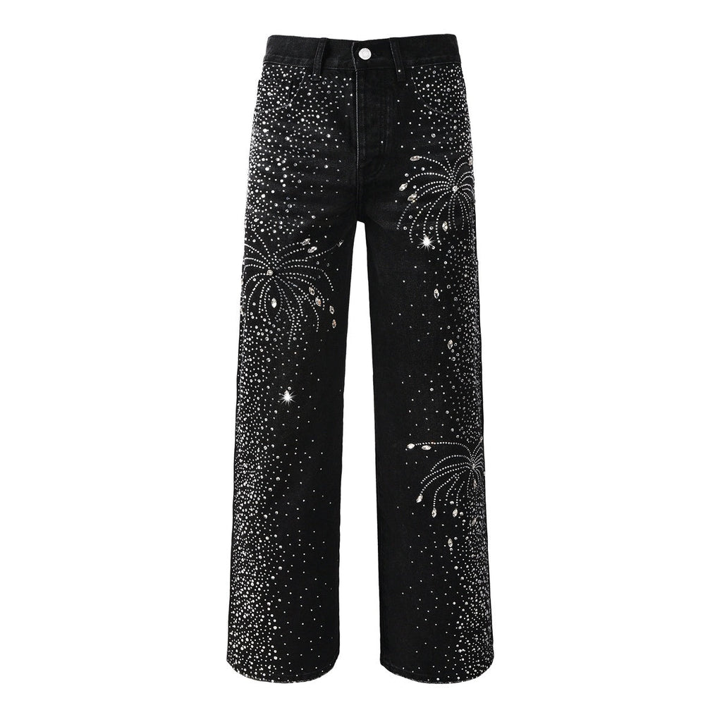 purple brand jeans Rhinestones #9125
