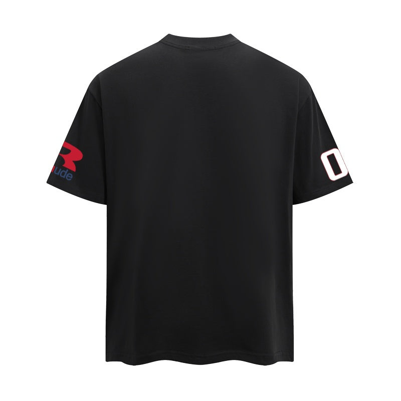 RHUDE T Shirts Varsity Sleeve Number Graphic