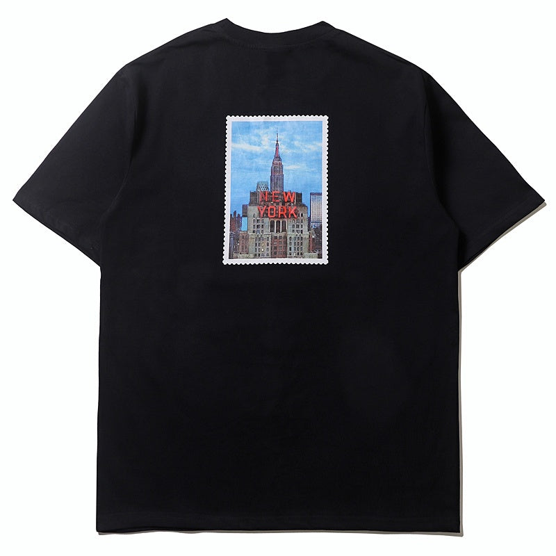 Mens T-shirt Vintage American-style Trendy minimalist letter print
