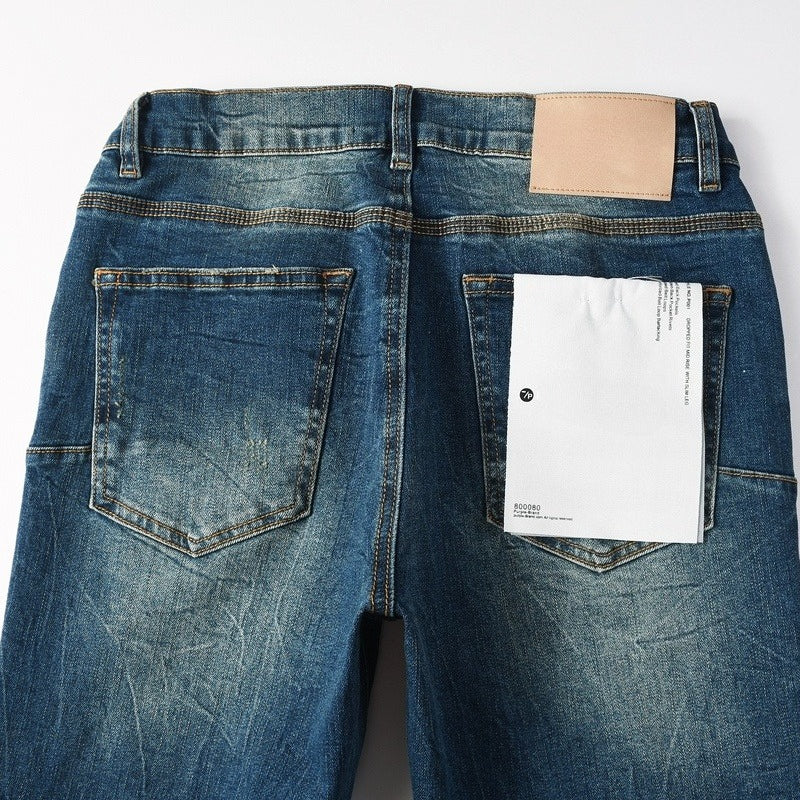 Purple brand Jeans High-quality pure cotton streetwear trousers Hole