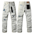 Purple brand Jeans High-quality pure cotton streetwear trousers Distressed loose straight-leg trousers