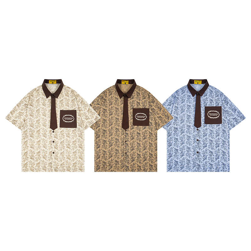 Unisex vintage T-shirt Polo shirt with a stand-up collar