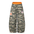 American-style streetwear harem pants Contrast Waist Camo Badge Graphic Loose Casual Pants