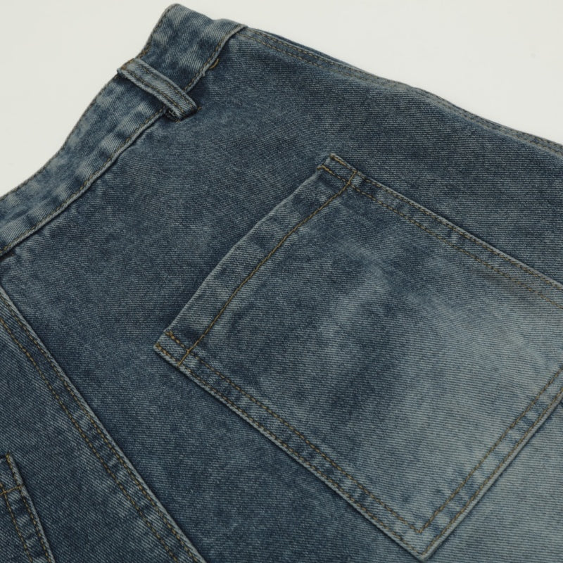 American-style streetwear harem pants Back patch pocket contrast stitch detail