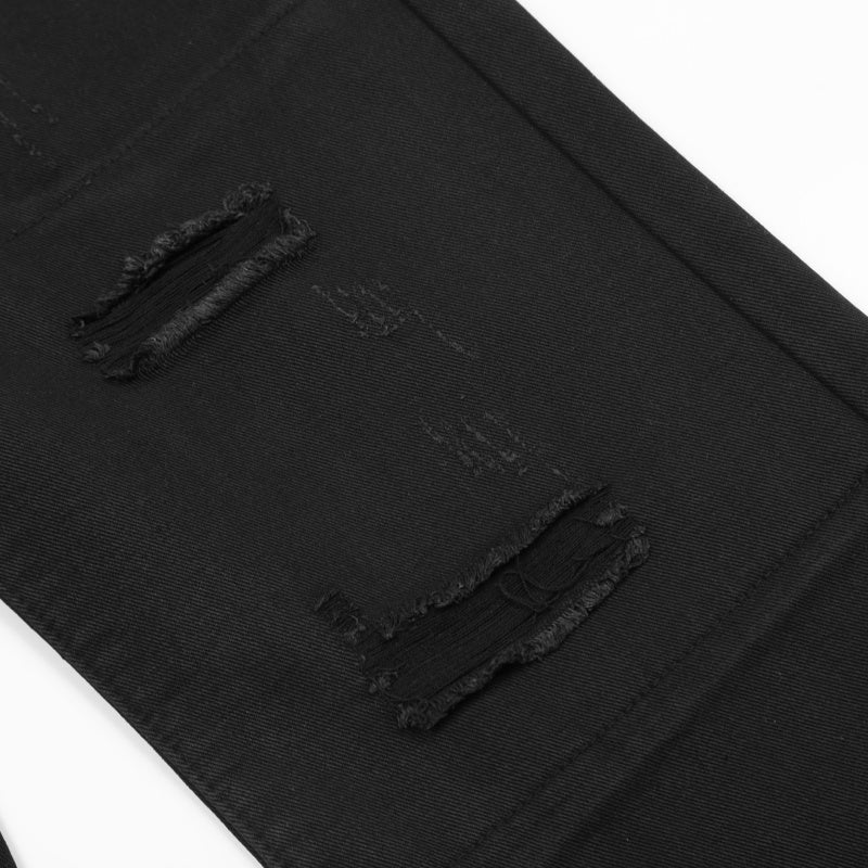 American-style streetwear harem pants Frayed Knee Detail Wide Leg Bottoms