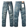 Purple brand Jeans High-quality pure cotton streetwear trousers Rhinestone-embellished loose straight-leg trousers
