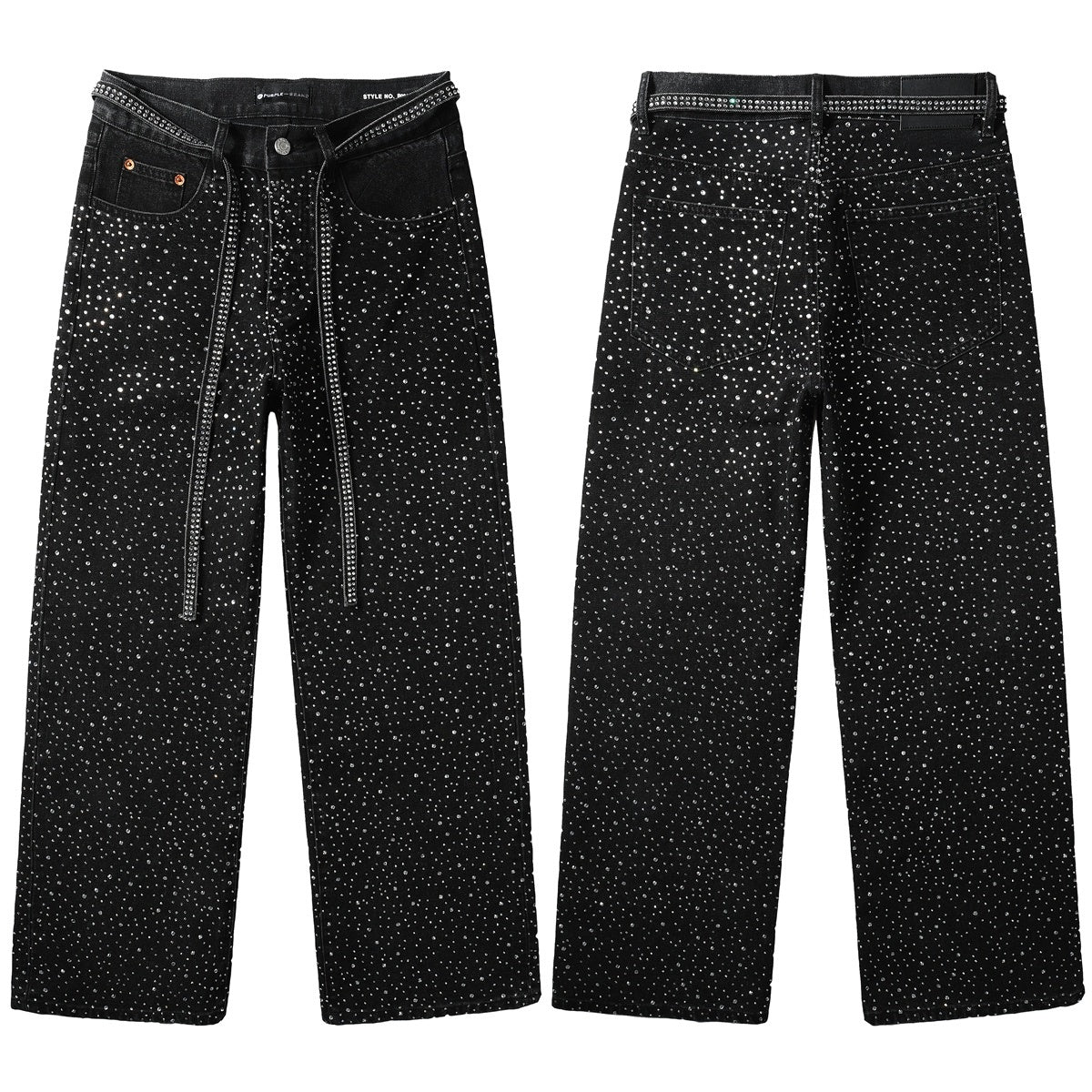 purple brand jeans Rhinestones #9128