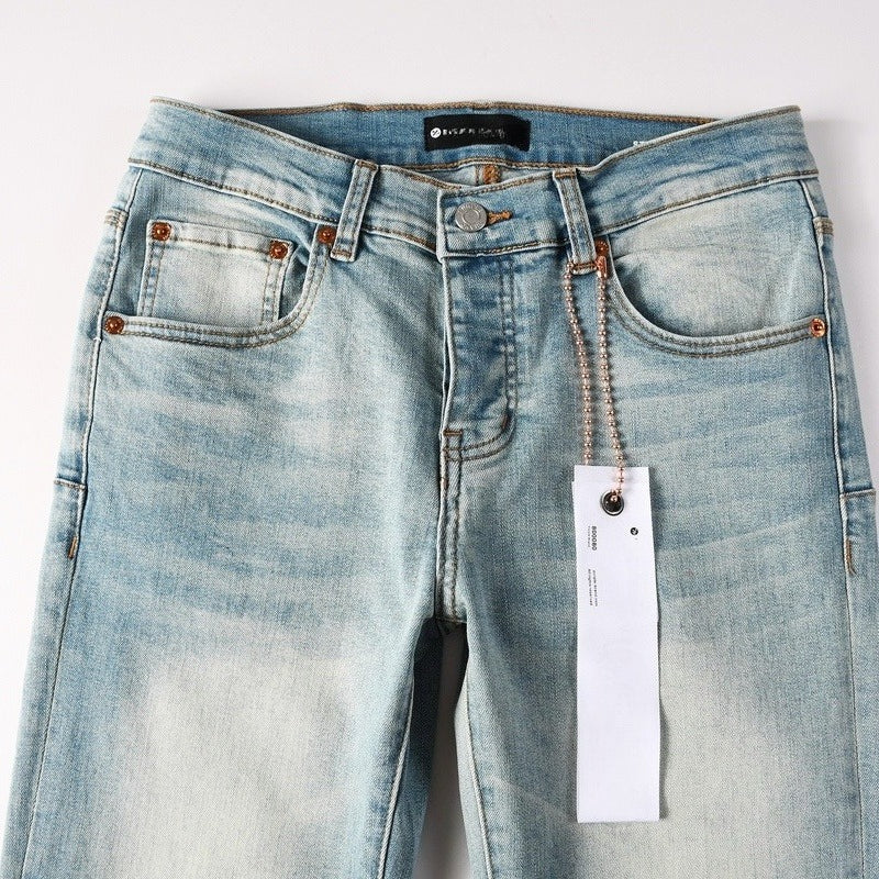 Purple brand Jeans High-quality pure cotton streetwear trousers embroidery