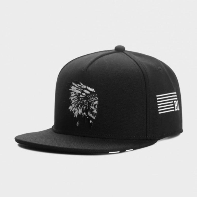 Trendy flat brimmed snapback hatsindian shade