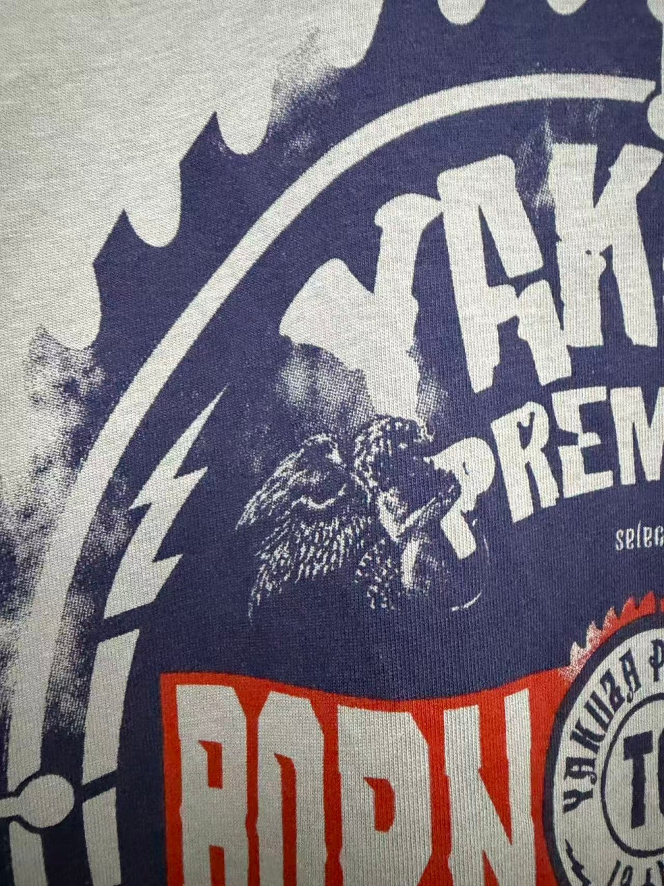 Vintage style washed summer wear T shirt Skull