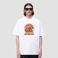 Mens T-shirt Vintage American-style Quirky and playful—God is right behind you.