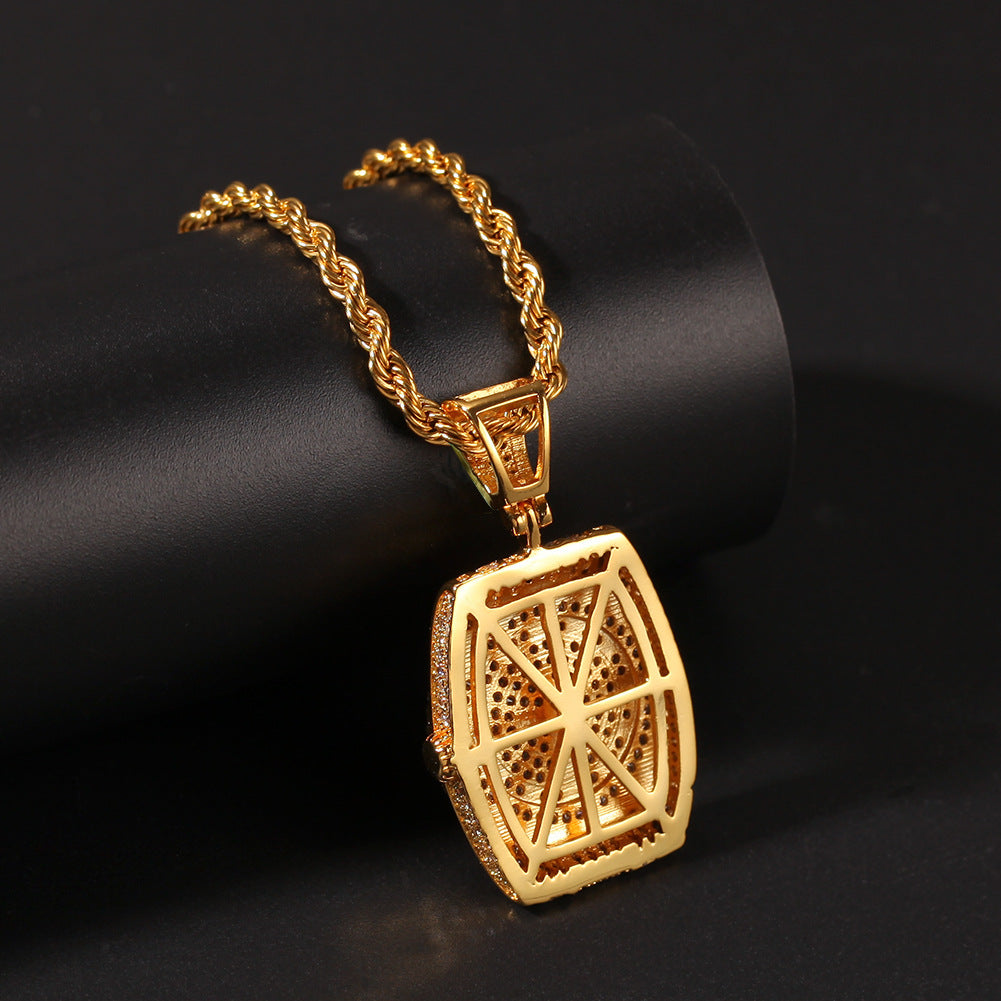 Jewelry Zircon Dial Pendant Vintage Fashion Pendant Necklace Spectrum St. Valentine's