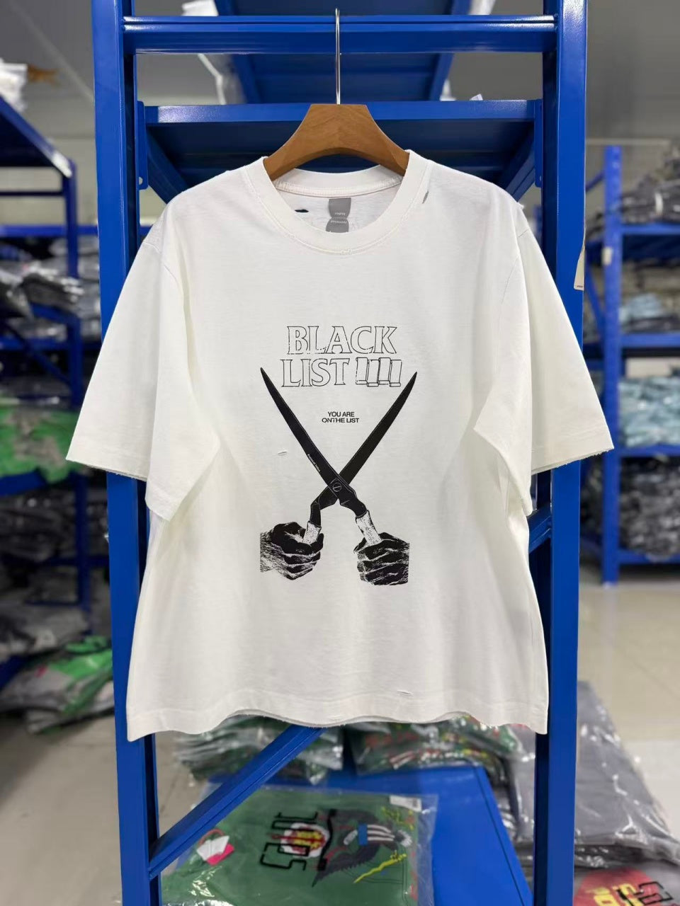 Vintage style washed summer wear T shirt Dual blades