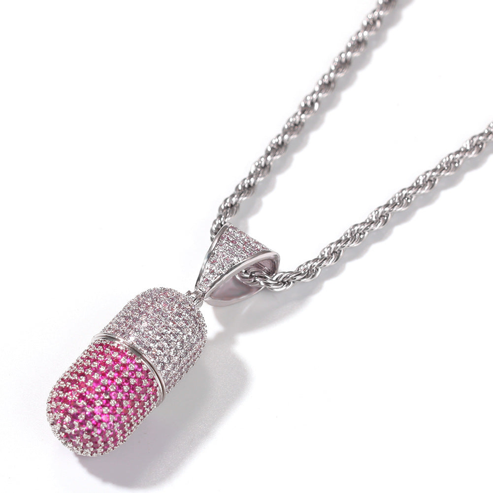 Jewelry Pendant Copper Zircon Necklace St. Valentine's Spectrum Royalty