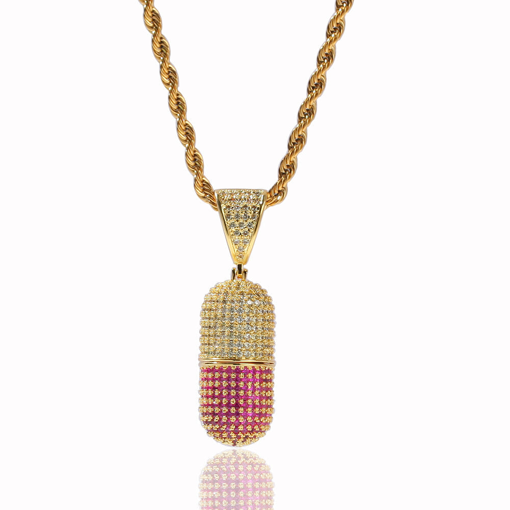 Jewelry Pendant Copper Zircon Necklace St. Valentine's Spectrum Royalty