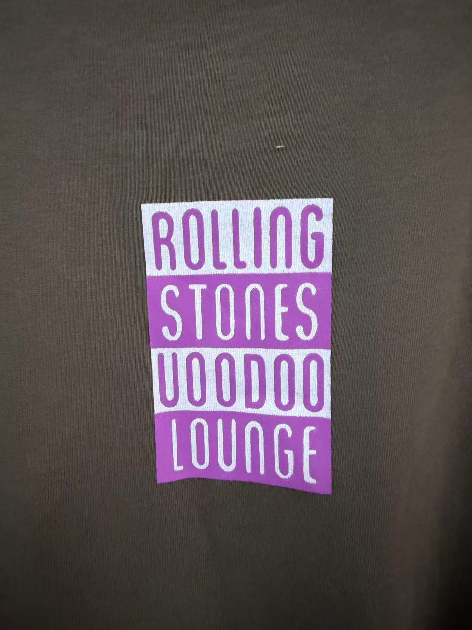 Vintage style washed summer wear T shirt Purple spiky tongue