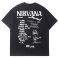 Mens T-shirt Vintage American-style trendy brand vintage rock Nirvana hand-drawn graffiti design