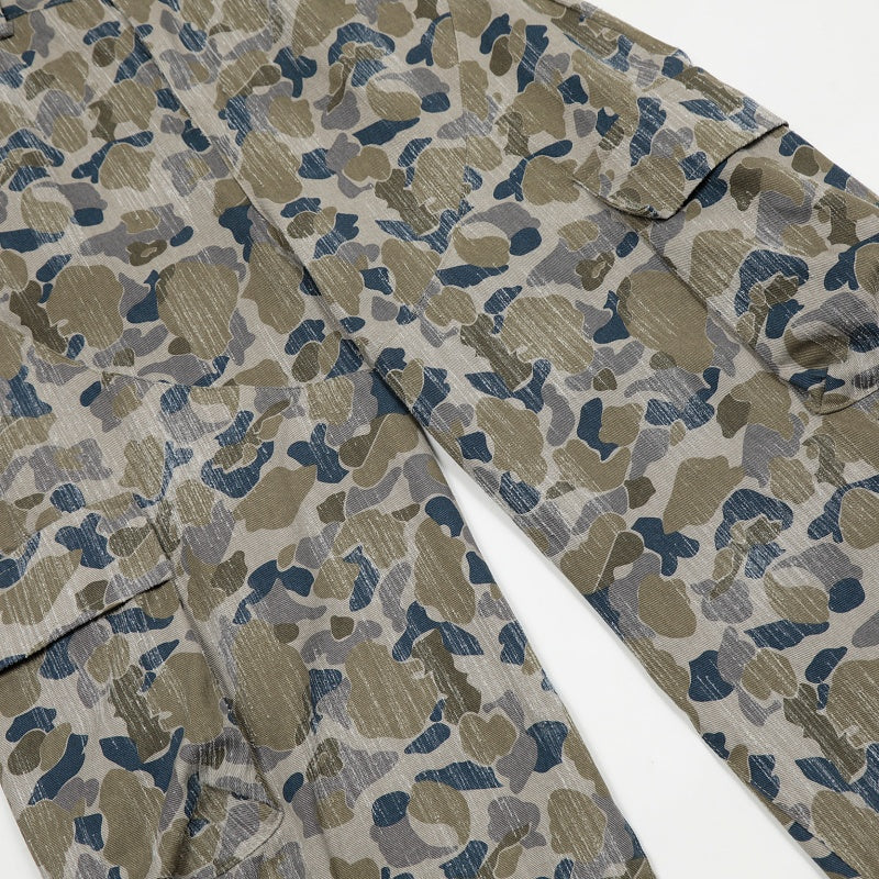 American-style streetwear harem pants Vintage faded camo multi-pocket casual design