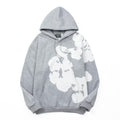 Denim Tears Hoodie Fleece Asymmetric Side Cotton Wreath Graphic Oversized Hooded