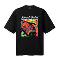 Saint Michael T Shirts Dead Saint Cursive Text Abstract Splatter Sacred Heart Black Tee Graphic