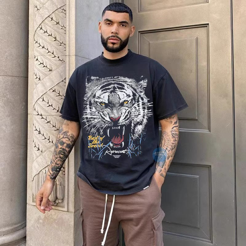 Mens T-shirt REPRESENT Tiger Head Graphic Print