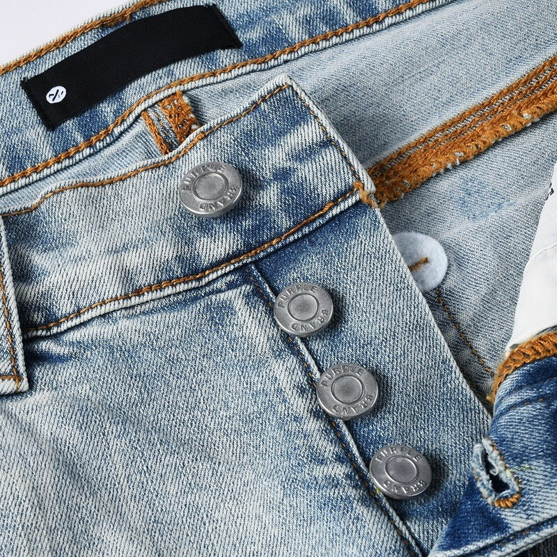 Purple brand Jeans High-quality pure cotton streetwear trousers line