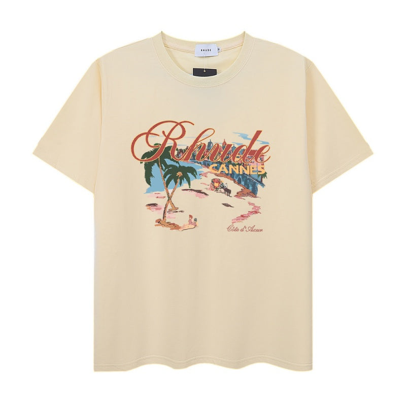 RHUDE T Shirts Classic Summer Beach Motif