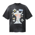 Saint Michael T Shirts Retro Christ Figure Saint Tears Streetwear Print