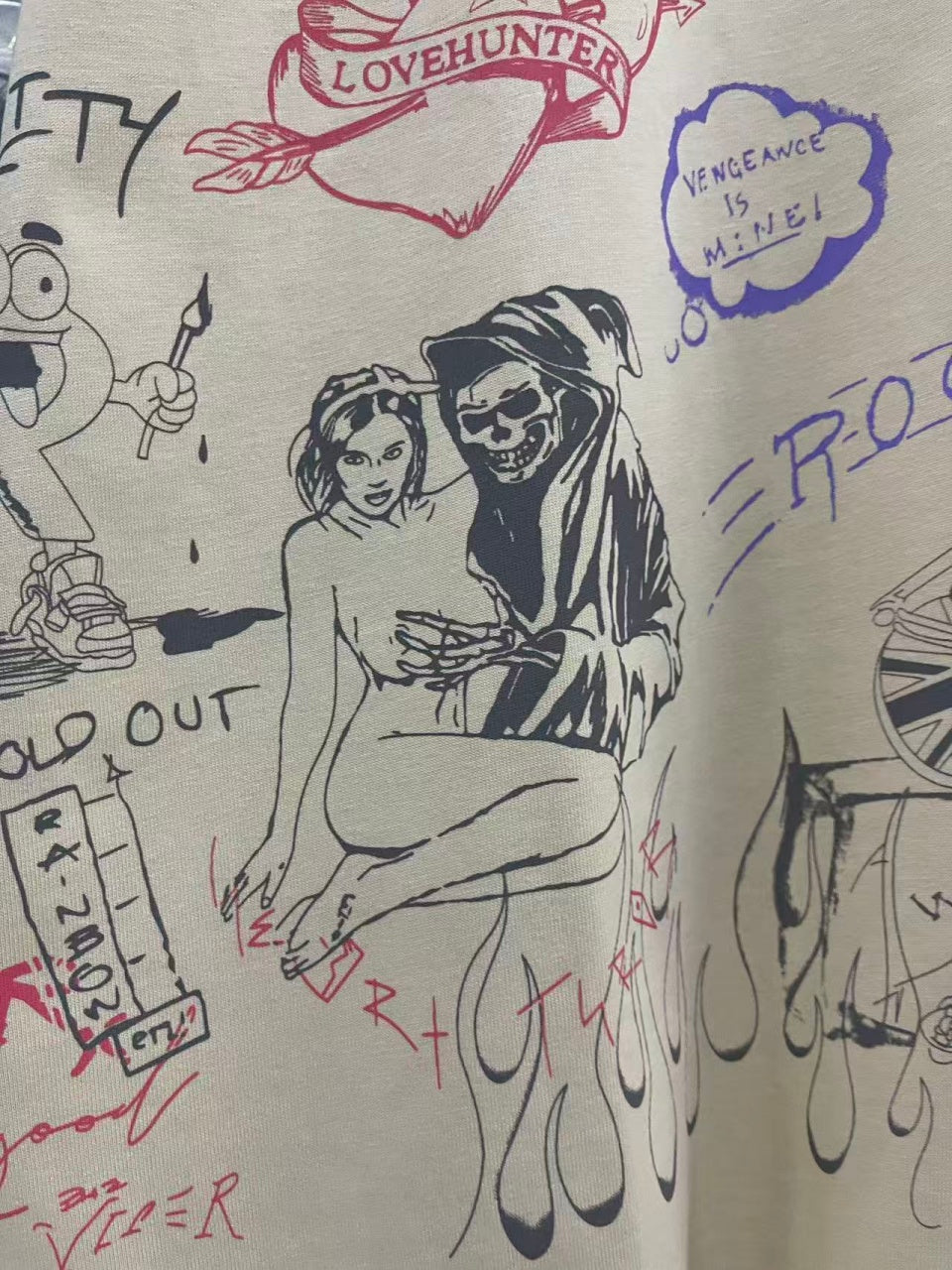 Vintage style washed summer wear T shirt