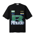 RHUDE T Shirts Multi Label Racing Letter Motif