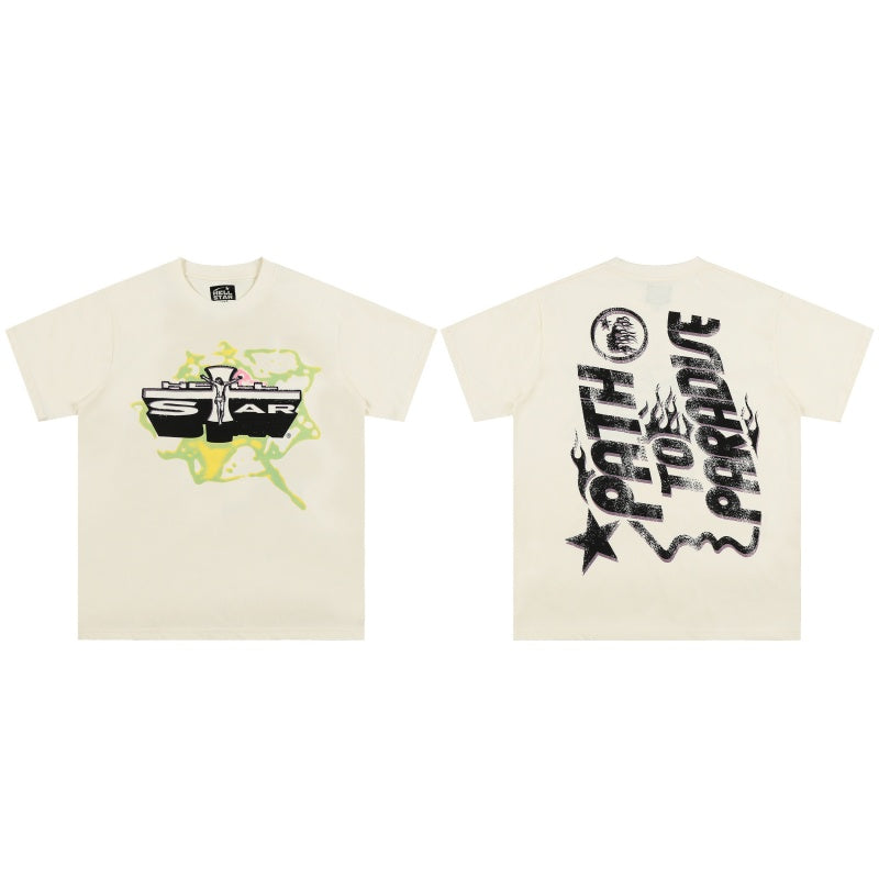 Vintage-style American T-shirt Handwritten Path To Paradise Tee