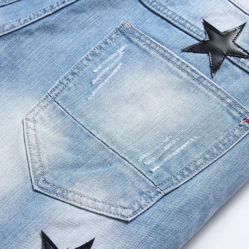 Denim shorts High-quality trendy casual pure cotton Non-stretch plus-size men's clothing